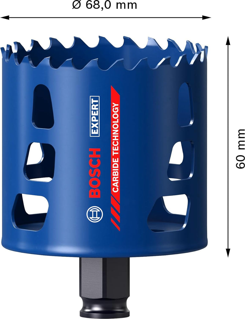 Bosch Accessories 1x Expert Tough Material Lochsäge (für Holz mit Metall, Ø 68 mm, Zubehör Schlagboh