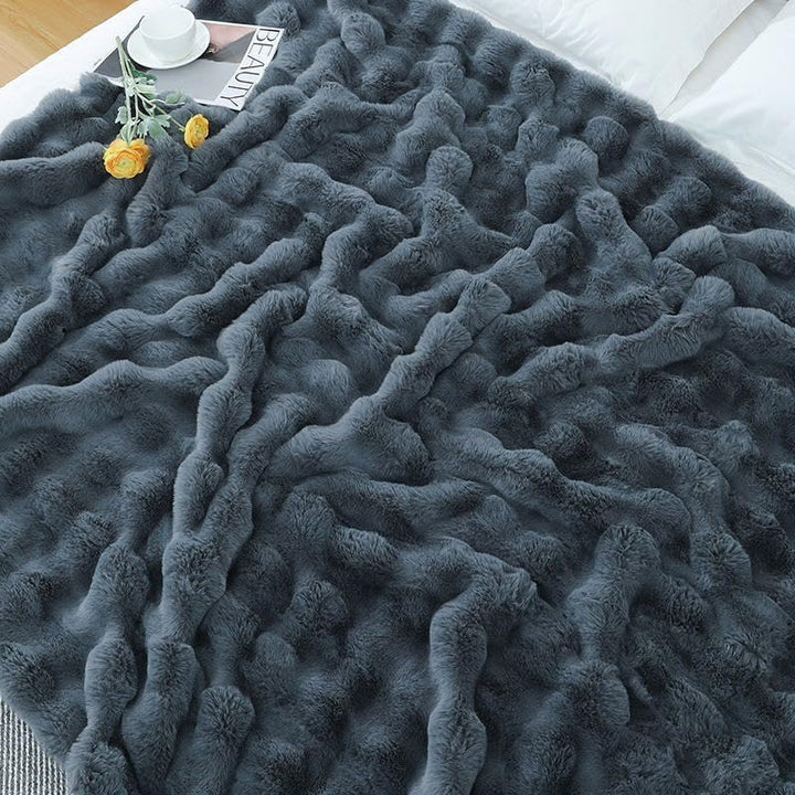 Kuscheldecke Kaninchen Plüsch Flauschige Decke Soft Wohndecke Dick 1000GSM Flanell Couchdecke Warme