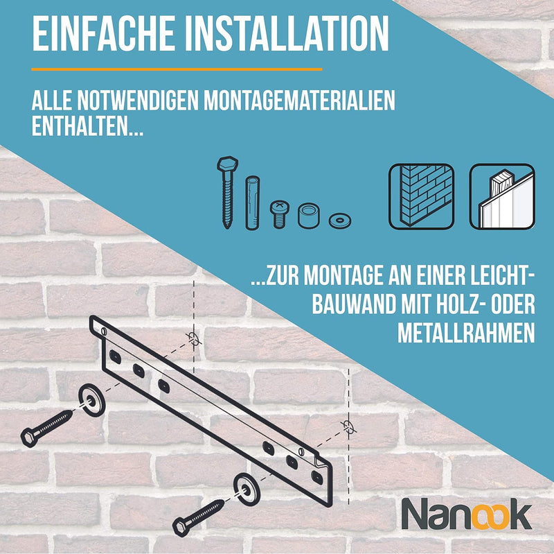 Nanook Flache TV-Wandhalterung für 40-80 Zoll (102-203 cm) Fernseher, Schlanke Aufhängung, Für LED,