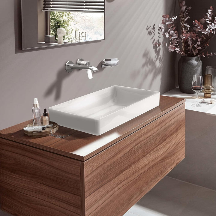 hansgrohe Vivenis - Waschtischarmatur Unterputz für Wandmontage mit Ablauf, Wasserhahn Bad mit Ausla