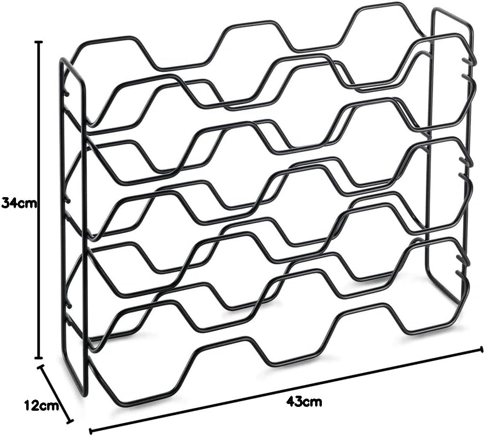 Metaltex Flaschenregal, schwarz, 43x12x34 cm