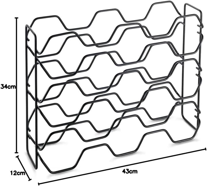 Metaltex Flaschenregal, schwarz, 43x12x34 cm
