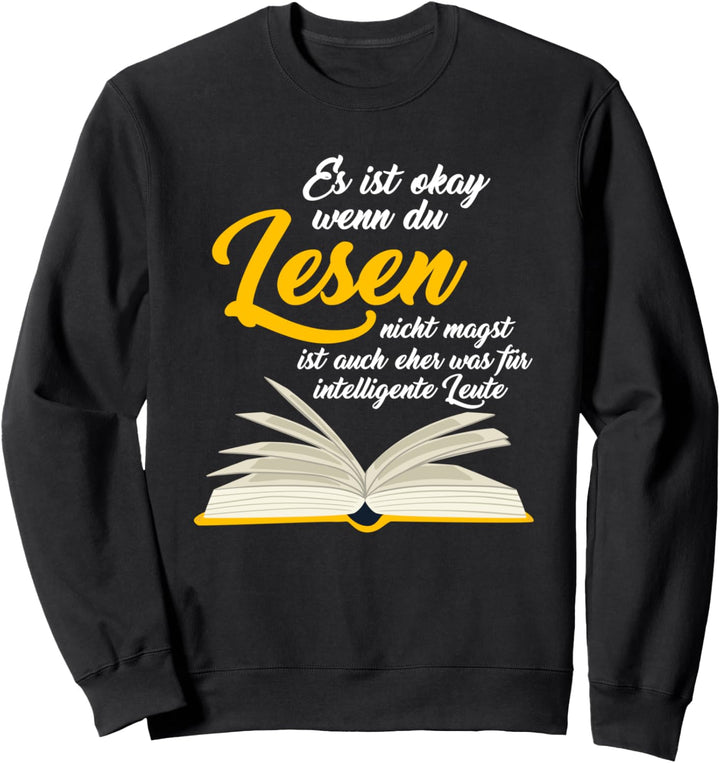 Lesen Buch Bücherwurm Sweatshirt