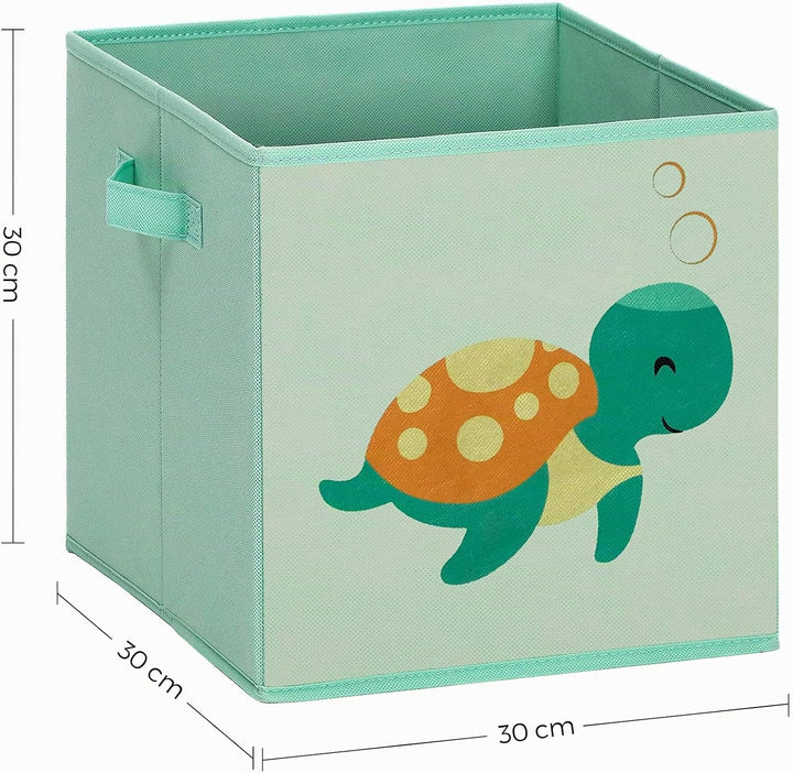 SONGMICS Aufbewahrungsboxen, 3er Set, Faltboxen, Stoffboxen mit Griffen, Spielzeug-Organizer, 30 x 3