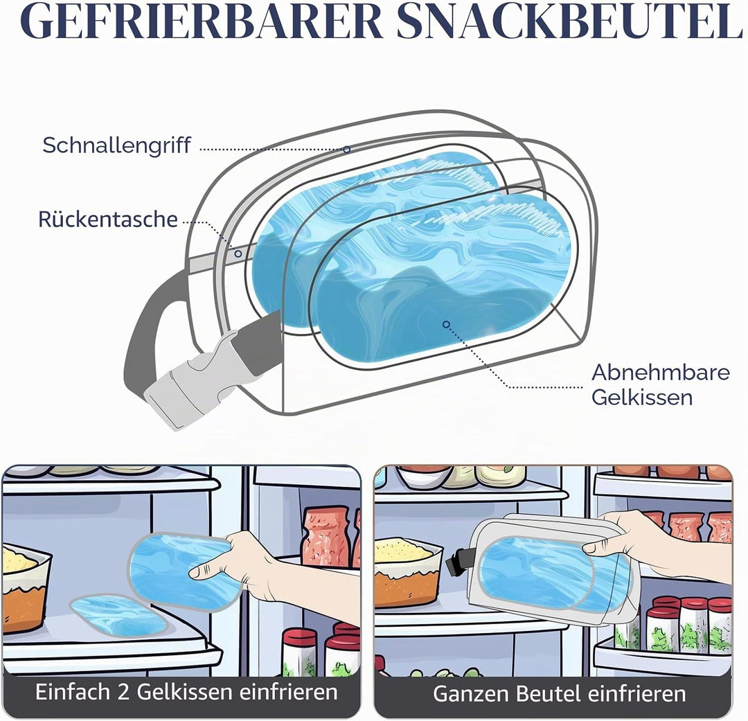 Kleine Kühltasche, gefrierbare Lunchtasche für Arbeit, Schule, Reisen, auslaufsicher, kleine Lunchta