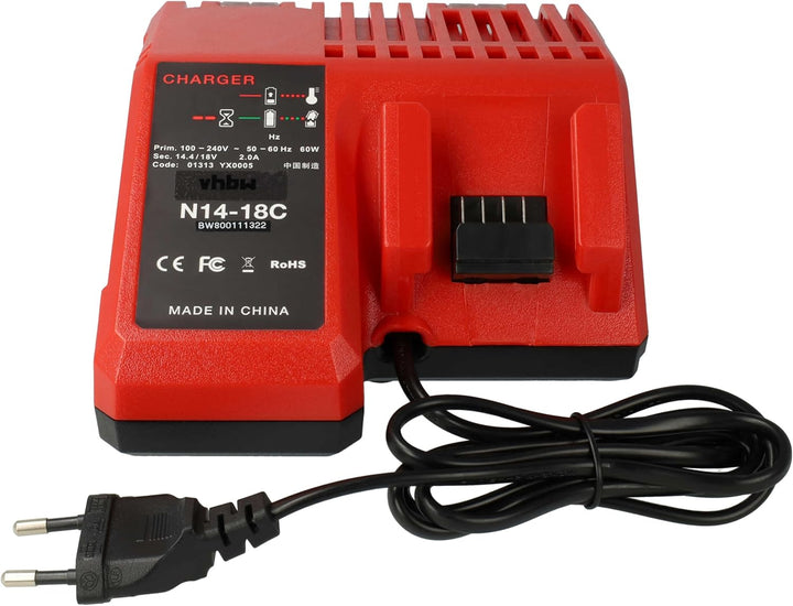 vhbw Ladegerät kompatibel mit Novopress ACO202, ACO203, ACO401 Werkzeug Li-Ion-Akkus
