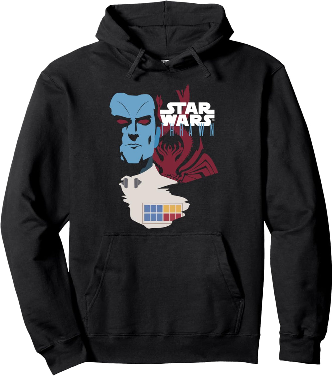 Star Wars Thrawn Colored Silhouette Poster Pullover Hoodie