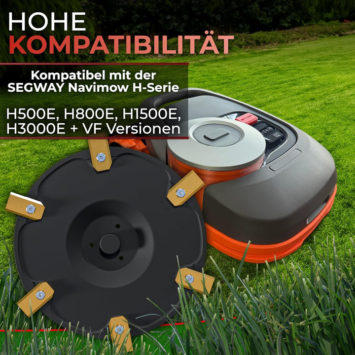 6er Messerscheibe kompatibel mit Segway Navimow H-Serie H500E, H800E, H1500E, H3000E-VF - Mähroboter