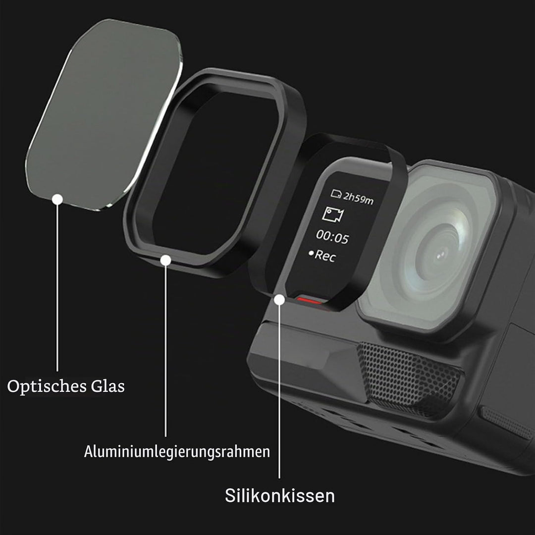 ND16 -Filter für 360 Ace Pro 2, Multi beschichtetes & optisches Glas Neutraldichtefilter Snap On Qui