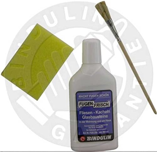 Fugenfrisch weiss 250 ml Set SB mit Reinigungsschwamm, Pinsel und Microfasertuch von E-Com24