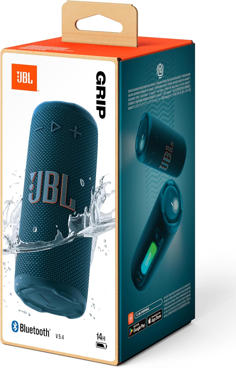 JBL Grip Kompakter Bluetooth Lautsprecher, JBL Pro Sound mit AI Sound Boost, IP68 Wasser- und Staubd