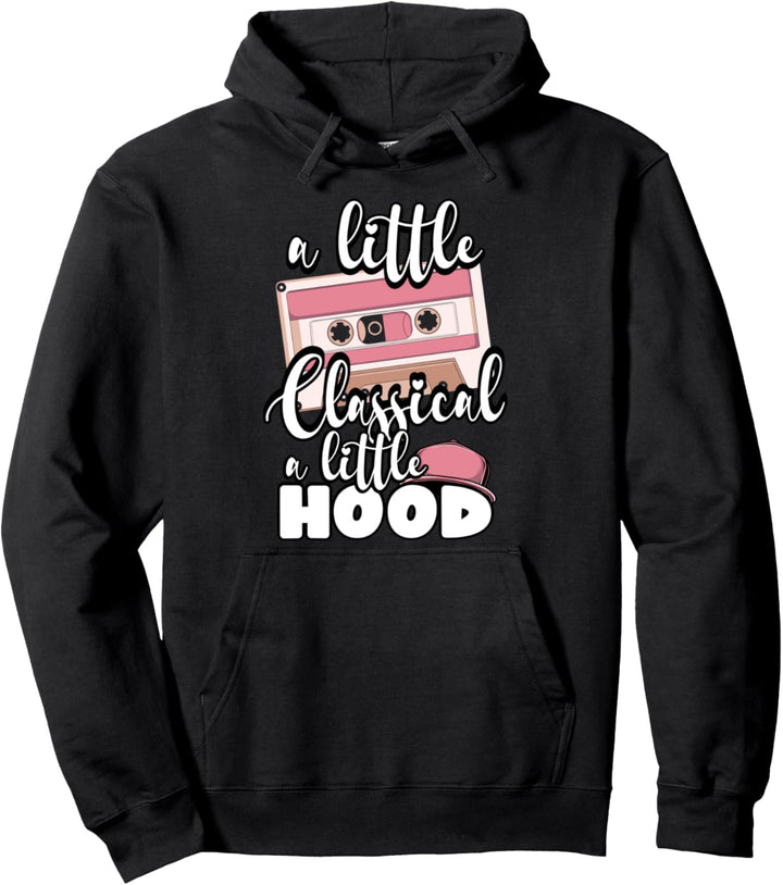 A Little Classical A Little Hood Retro Cassette Hippie Hat Pullover Hoodie