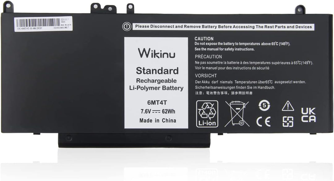 Wikinu 6MT4T Laptop Akku für Dell Latitude E5570 E5470 Precision 3510 7V69Y TXF9M 79VRK 07V69Y HK6DV