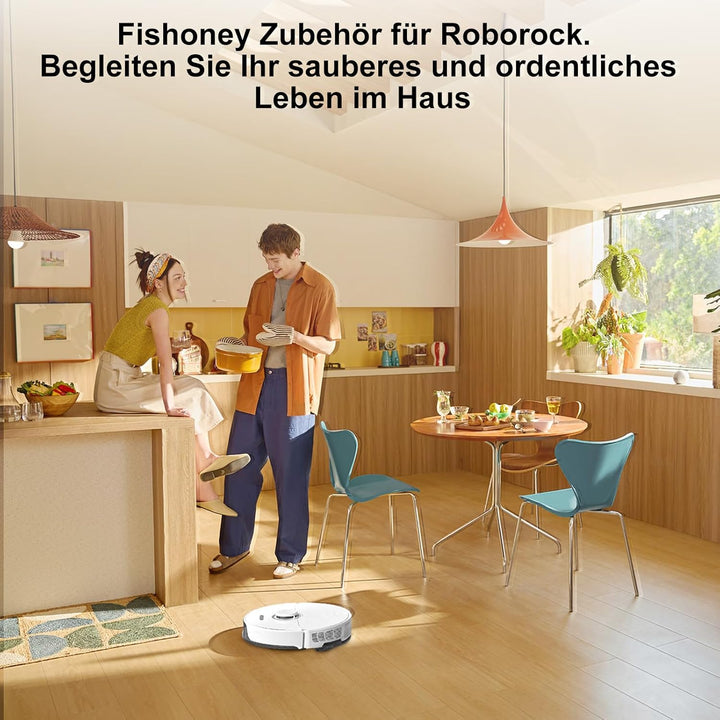 19 Stück Zubehör für Roborock S8/ S8+/ S8 Pro Ultra Saugroboter mit 2 Hauptbürste, 6 Wischtücher, 6