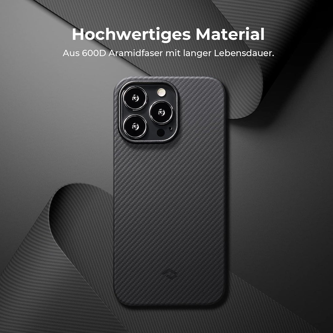 pitaka Ultradünne Hülle für iPhone 13 Pro Max Leichte Handyhülle aus 600D Aramidfaser Kratzfeste und