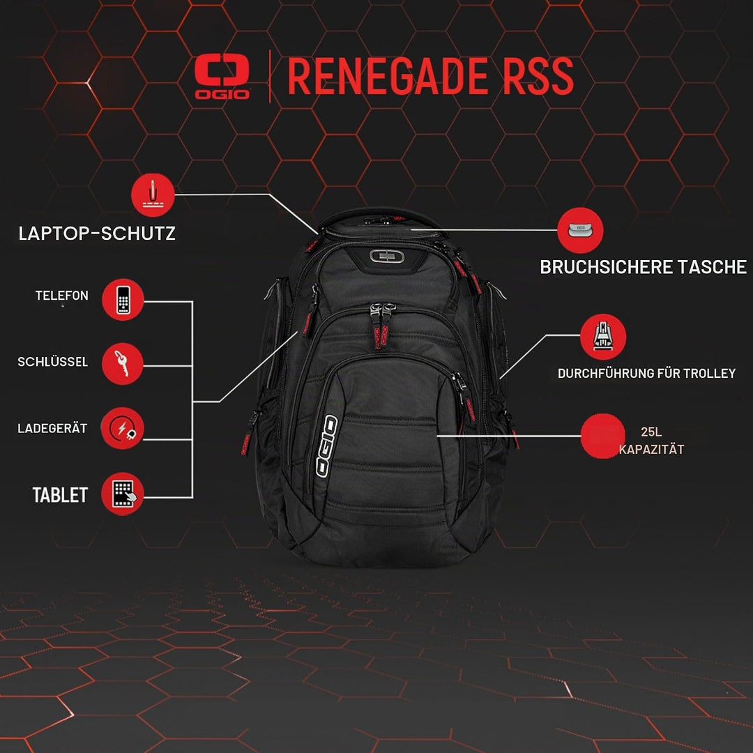 OGIO Renegade RSS Rucksack Einheitsgrösse Schwarz, Einheitsgrösse Schwarz