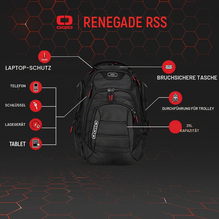 OGIO Renegade RSS Rucksack Einheitsgrösse Schwarz, Einheitsgrösse Schwarz