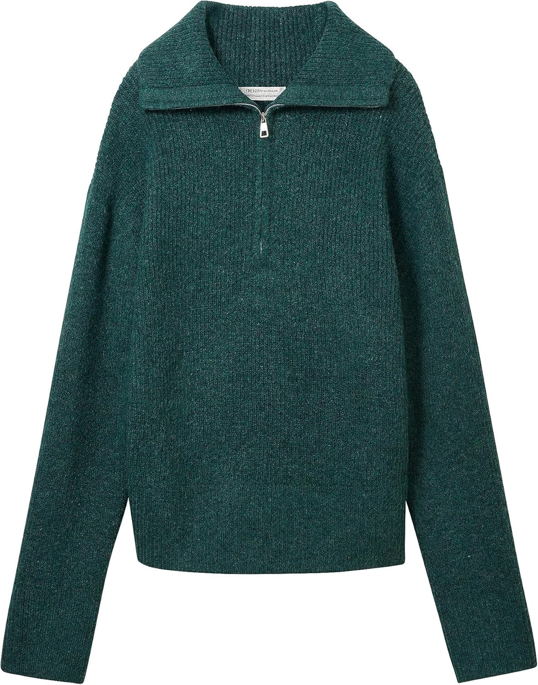 TOM TAILOR Denim Damen Pullover, 10592 - Midnight Forest Green Mélange