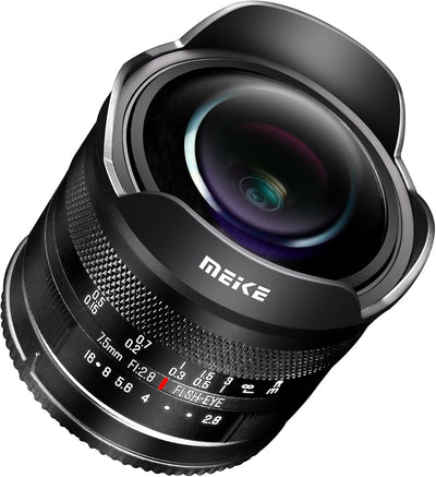 Meike 7,5 mm f2.8 Ultra-Weitwinkel-Objektiv für spiegellose Sony E Mount A6400 A5000 A5100 A6000 A61