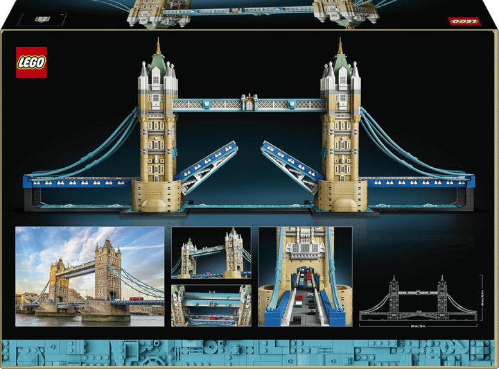 LEGO Architecture Tower Bridge - DIY Miniatur Modellbau für Erwachsene - 3D Regal Deko Set mit hochk
