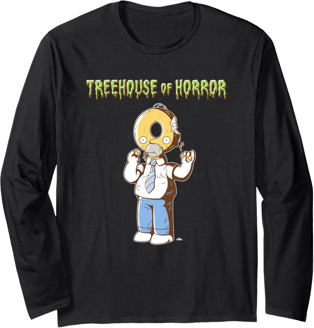 The Simpsons Treehouse of Horror Homer Donut Head Halloween Langarmshirt
