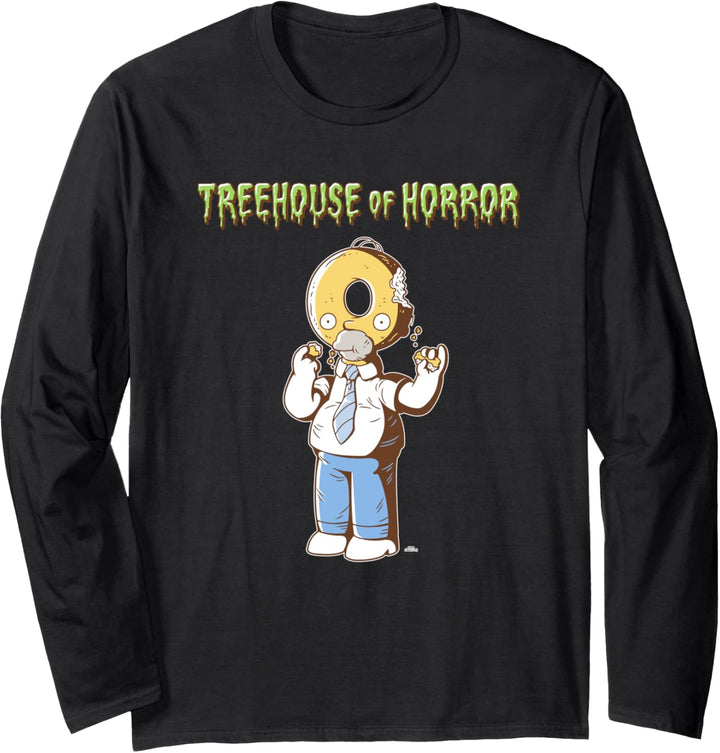 The Simpsons Treehouse of Horror Homer Donut Head Halloween Langarmshirt