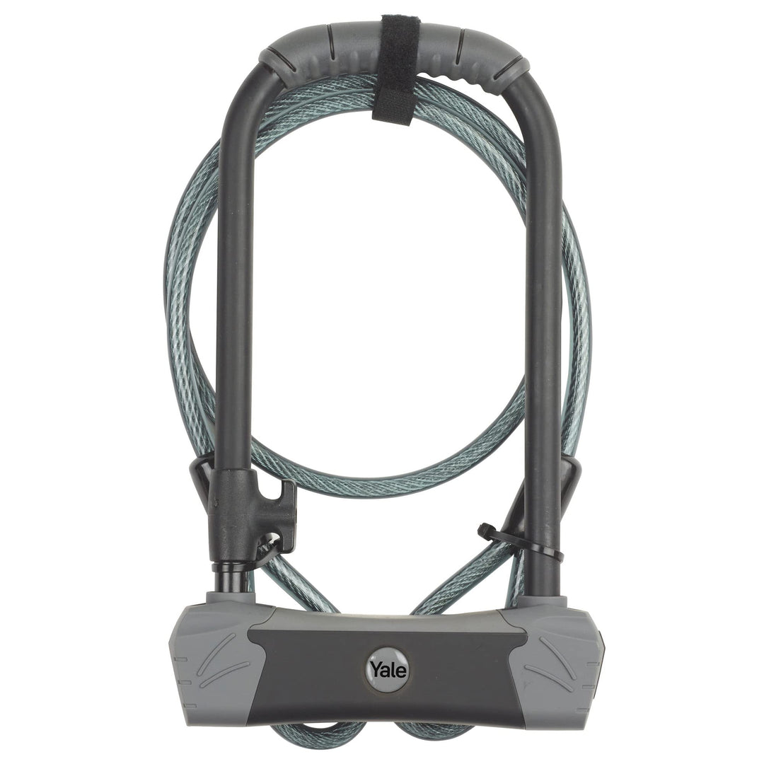 Yale Max Security Bügelschloss mit Kabel - YUL3C/14/230/1 - 230 mm - Ultra gehärteter Bügel und Cros