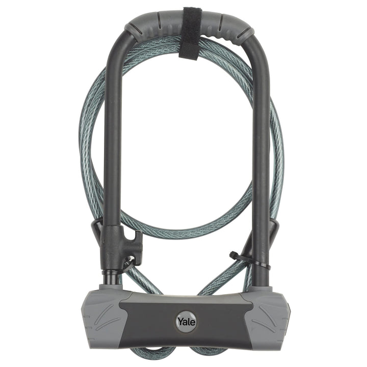 Yale Max Security Bügelschloss mit Kabel - YUL3C/14/230/1 - 230 mm - Ultra gehärteter Bügel und Cros