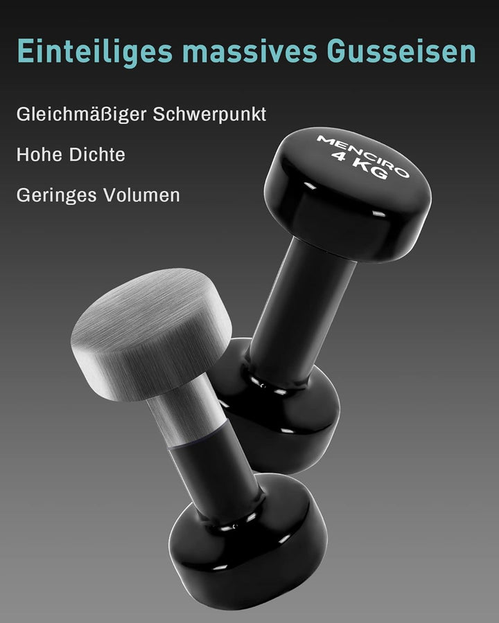 MENCIRO Hanteln 2er Set für Männer und Frauen, 1KG - 5KG Kurzhanteln Gewichte für Zuhause Fitnessstu