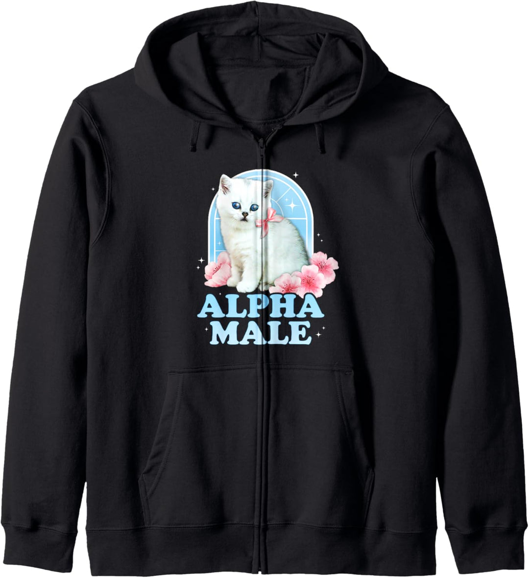 Alpha Male Funny Cat Kitten y2k 2000s Aesthetic Harajuku Kapuzenjacke