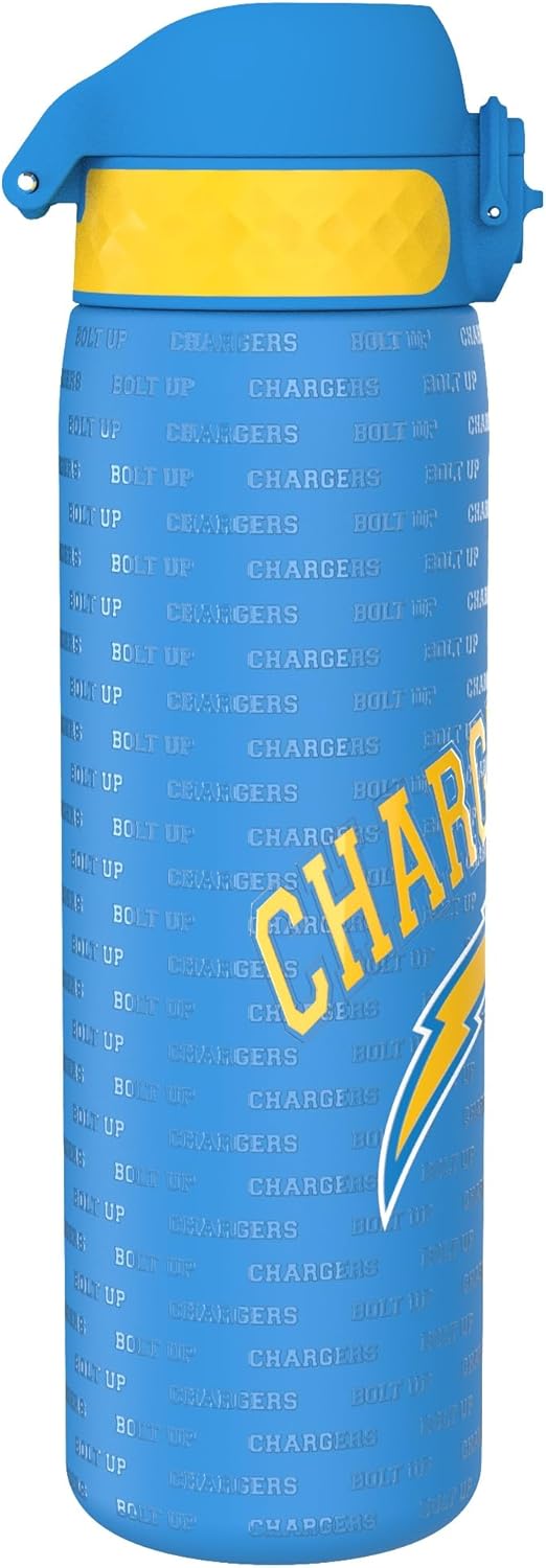 ion8 NFL Edelstahl-Trinkflasche, Auslaufsicher, Einhandöffnung, Sichere Verriegelung, Spülmaschinenf