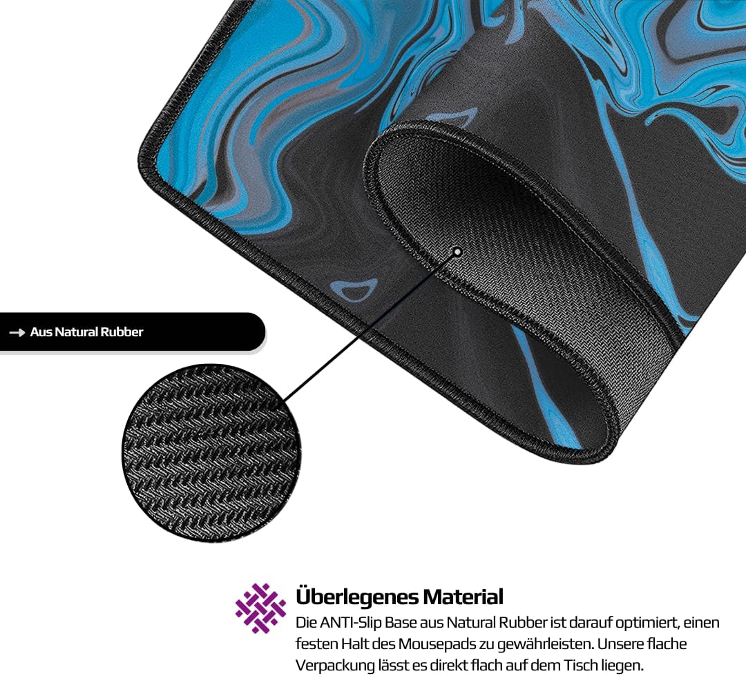 Nyfter - XXXL Liquid Gaming Mousepad 1200x600x3mm 3XL mauspad Gaming Premium Tischunterlage Large Si