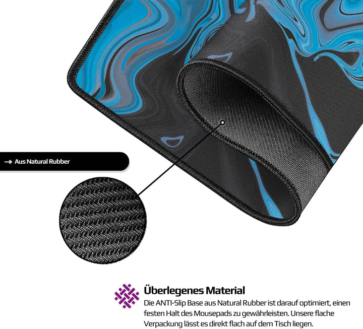Nyfter - XXXL Liquid Gaming Mousepad 1200x600x3mm 3XL mauspad Gaming Premium Tischunterlage Large Si