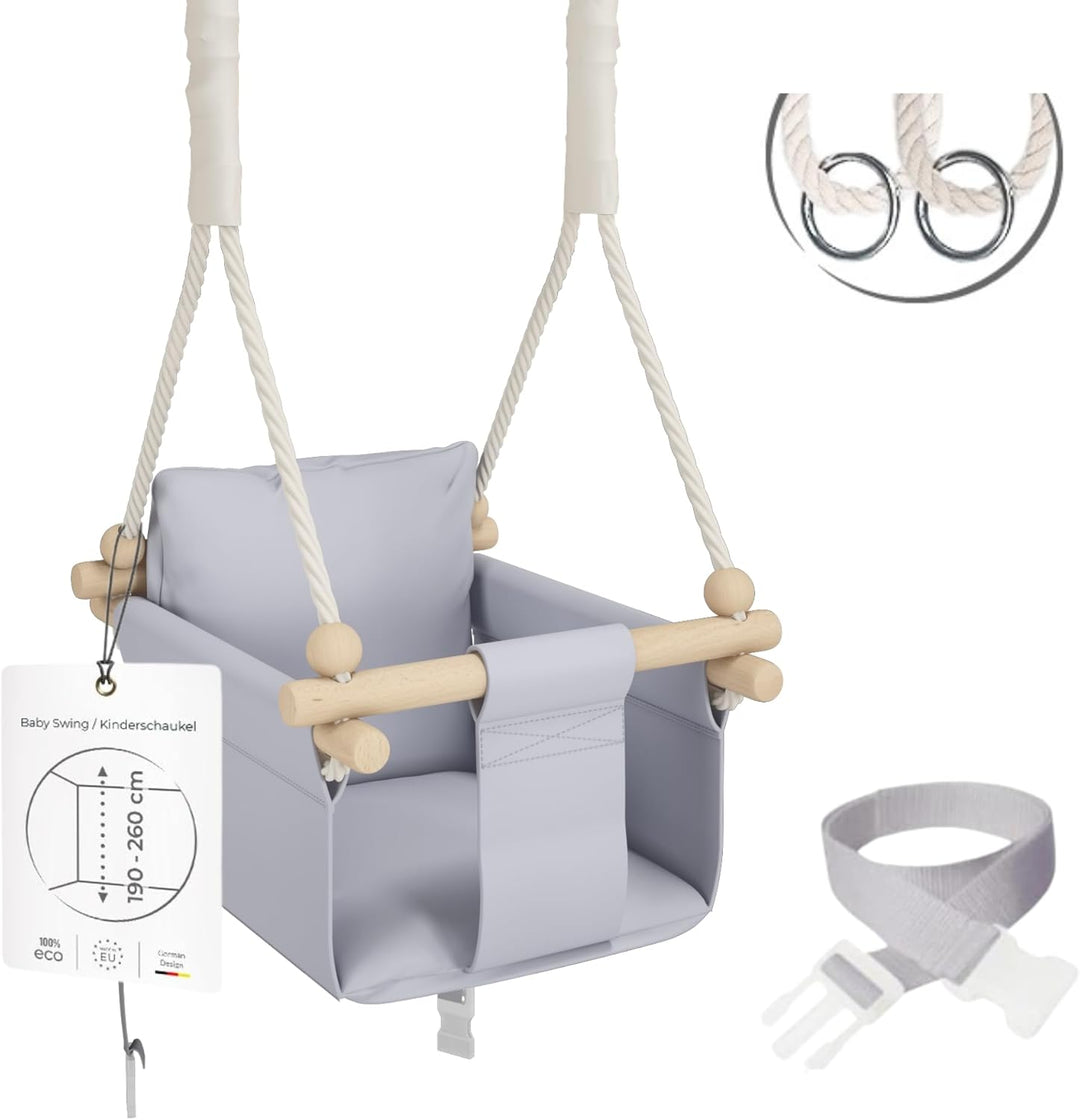 MAMOI® Babyschaukel, Baby schaukel Indoor, Kinderschaukel aus Holz, Holzschaukel für Kinder, Schauke