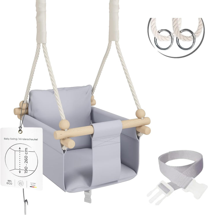 MAMOI® Babyschaukel, Baby schaukel Indoor, Kinderschaukel aus Holz, Holzschaukel für Kinder, Schauke