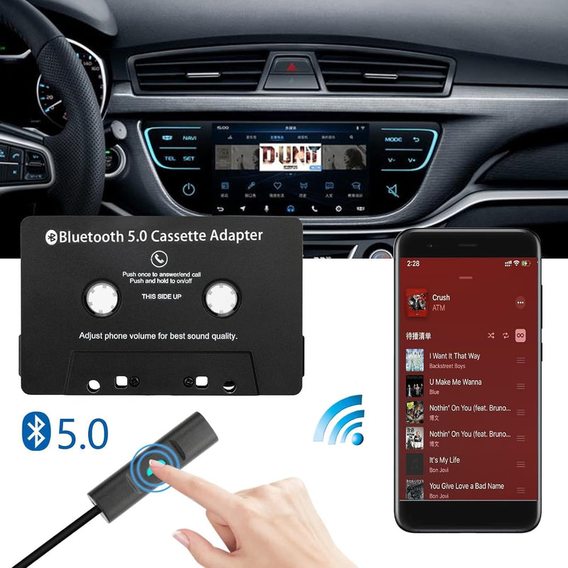 ZHITING Kassetten Adapter für Autoradio,KFZ-Kassettenadapter,Auto-Audio-Kassette auf AUX-Adapter,Gee