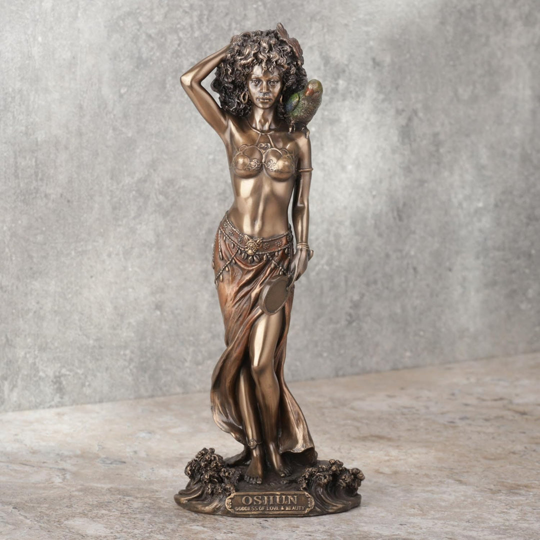 Bronzed Oshun Goddess of Love, Marriage, and Maternity Statue by Things2Die4