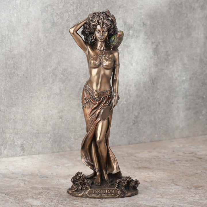 Bronzed Oshun Goddess of Love, Marriage, and Maternity Statue by Things2Die4