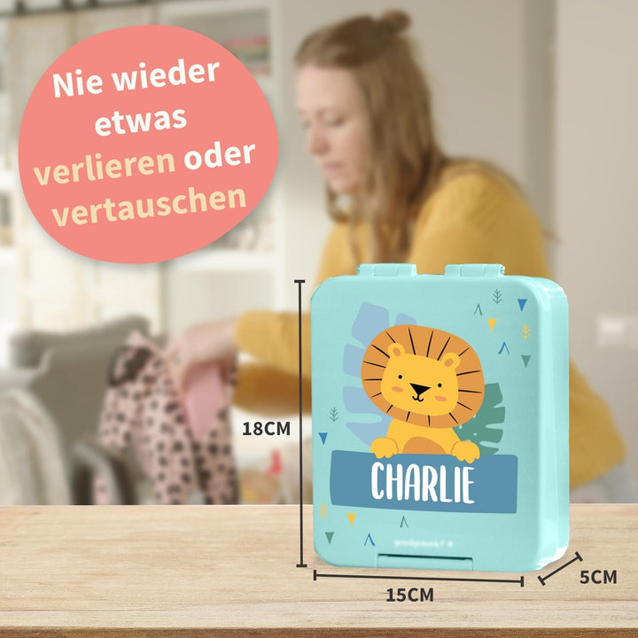 gutmarkiert -Personalisierte Brotdose mit Name - Mikrowellen- und spülmaschinenfest .ideal für Kinde