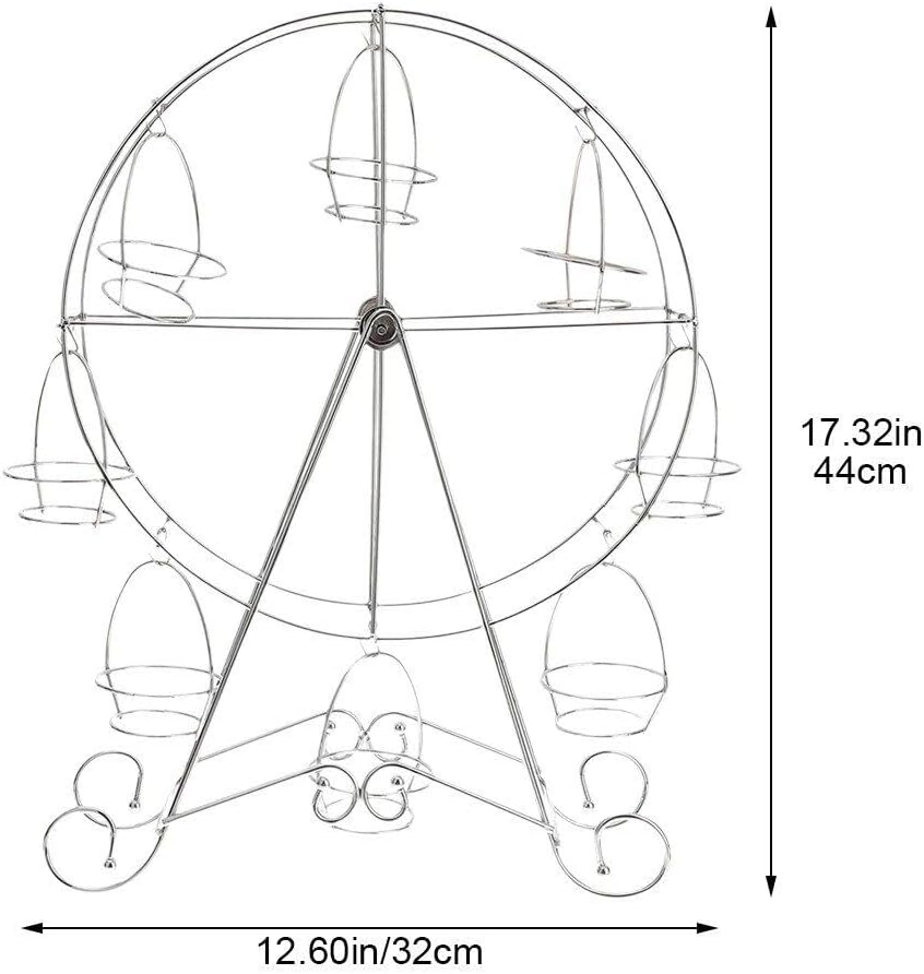 Riesenrad-Cupcake-Halter, Metall-Dessert-präsentationsständer, Leicht Zu Reinigendes, Drehbares Disp