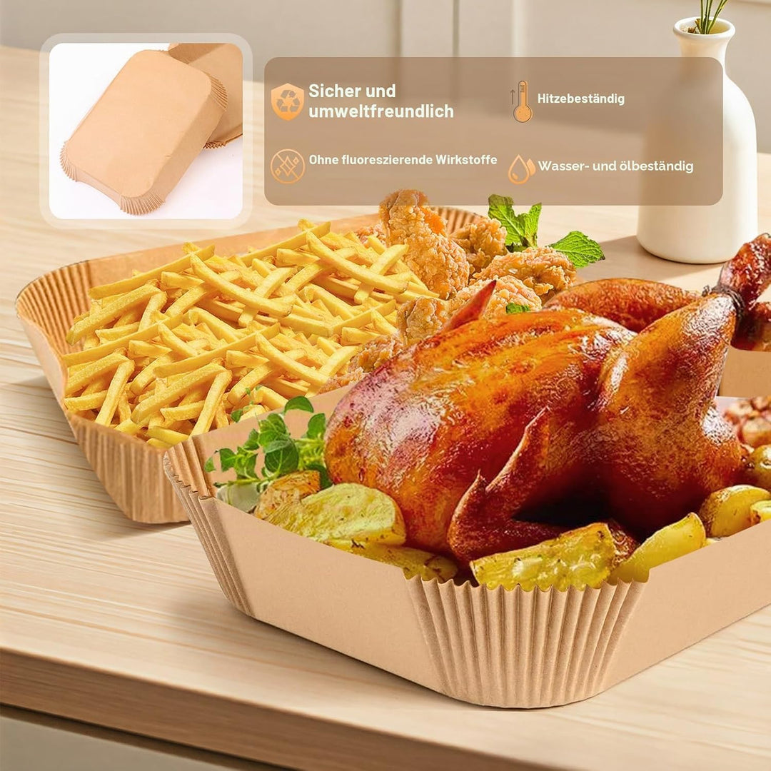 220 Stück Backpapier für Heissluftfritteuse Ninja BPA-Frei, Airfryer Backpapier Antihaft Wasserdicht