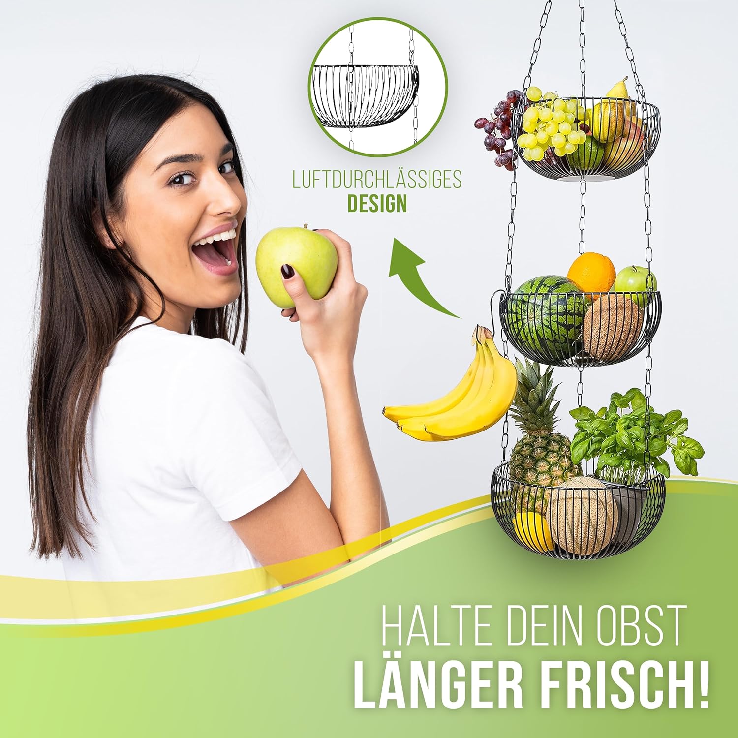 obst aufbewahrung design BS Obstkorb hängend – hochwertiger Hängekorb im modernen Stil Aufbewah – techstudio.ch