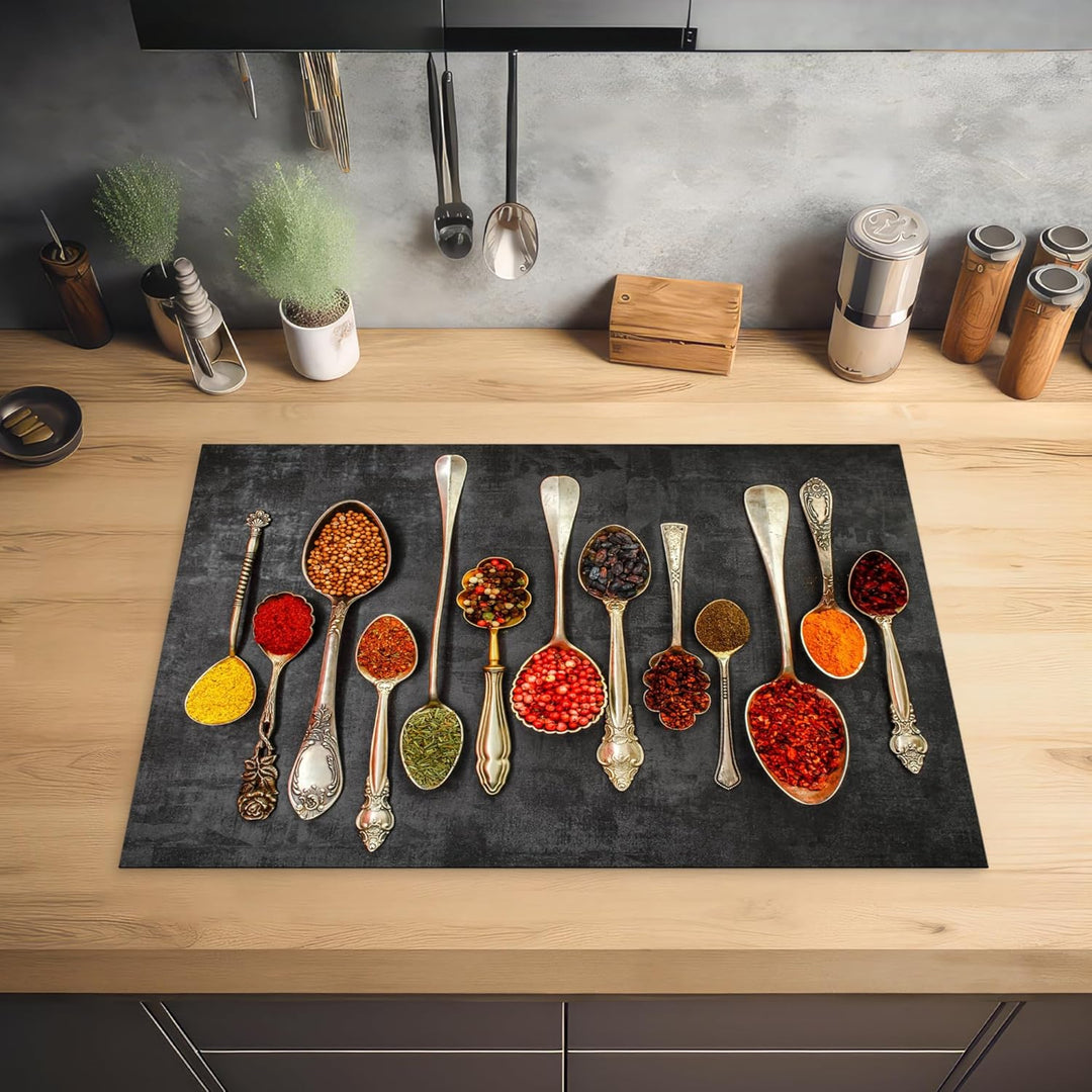 KitchenYeah© Herdabdeckplatte 75x52 cm Einteilig Ceranfeld Abdeckplatte Küche Deko Ceranfeldabdeckun