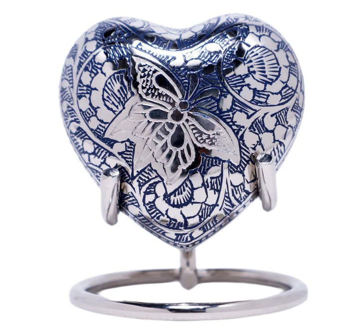 Royal Rapture Urn for Ashes Funeral Memorial Cremation Keepsake Love Urns Decorative Brass Heart wit
