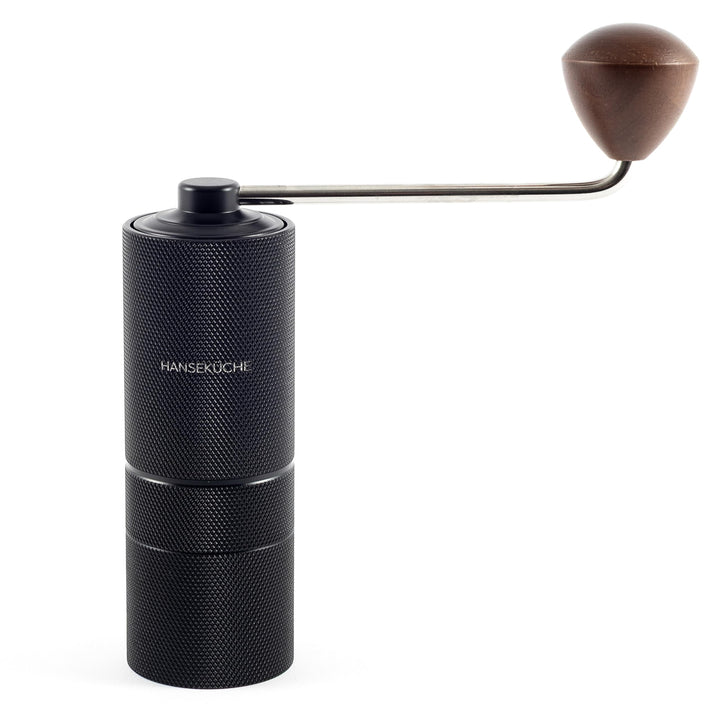 Hanseküche Kaffeemühle - Manuelle Kaffeemühle mit Präzisions-Edelstahlmahlwerk und Holzgriff - Kegel