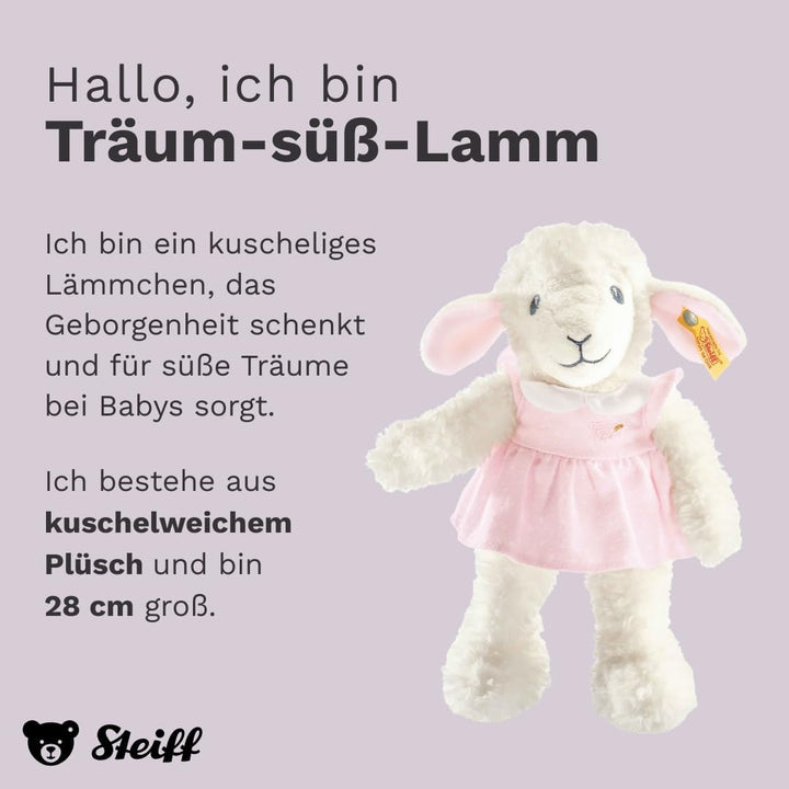 Steiff 239625 Träum-süss-Lamm Plüschtier, Mehrfarbig, 28 cm, 28 cm