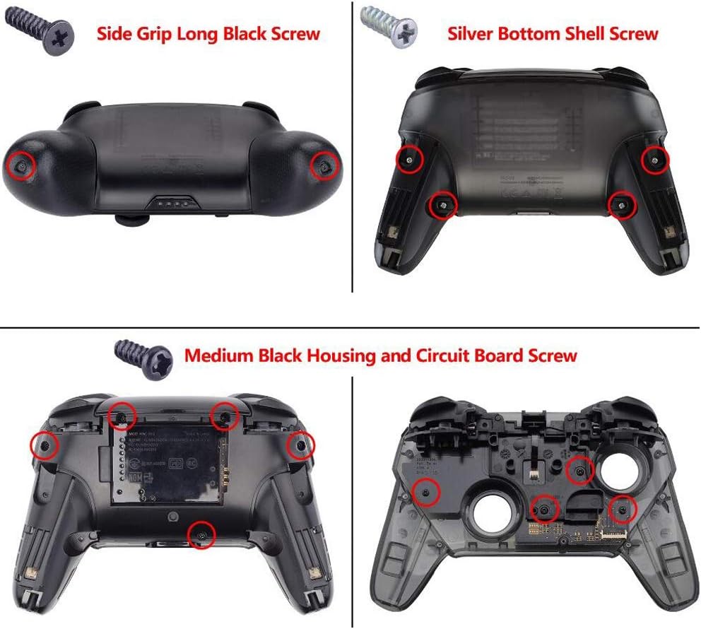 eXtremeRate Ersatz Grips Case Cover kompatibel mit Nintendo Switch Pro Controller, Custom Matt Front