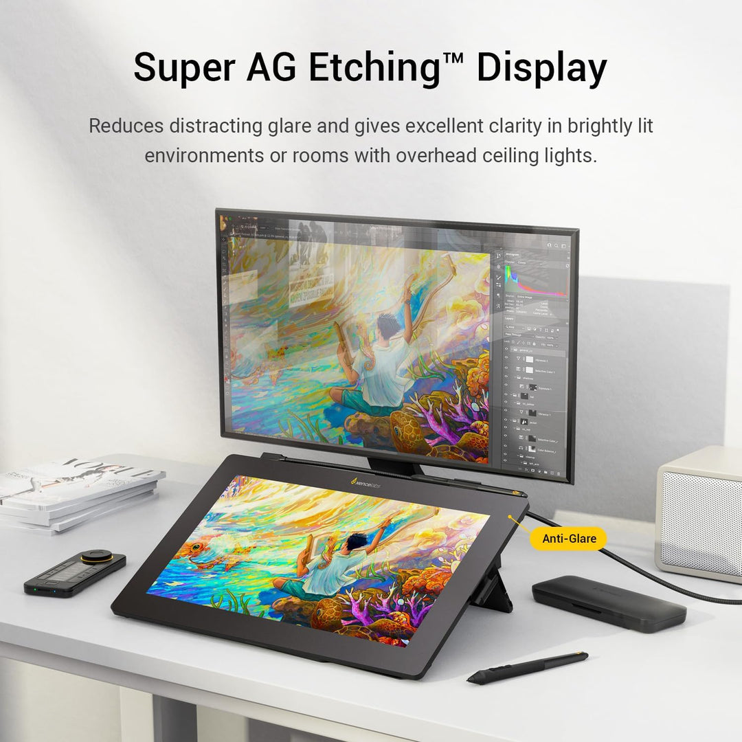 Xencelabs Pen Display 16 Bundle 4K OLED Professionelle Grafiktablett mit Display 16 Zoll Grafik-Disp