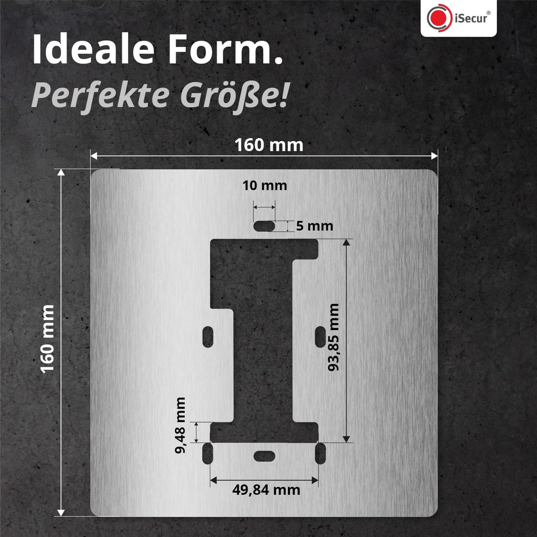iSecur Blende passend für Ring Akku-Videotürklingel aus Edelstahl I Video-Doorbell 2. Gen 3 Plus 4 (