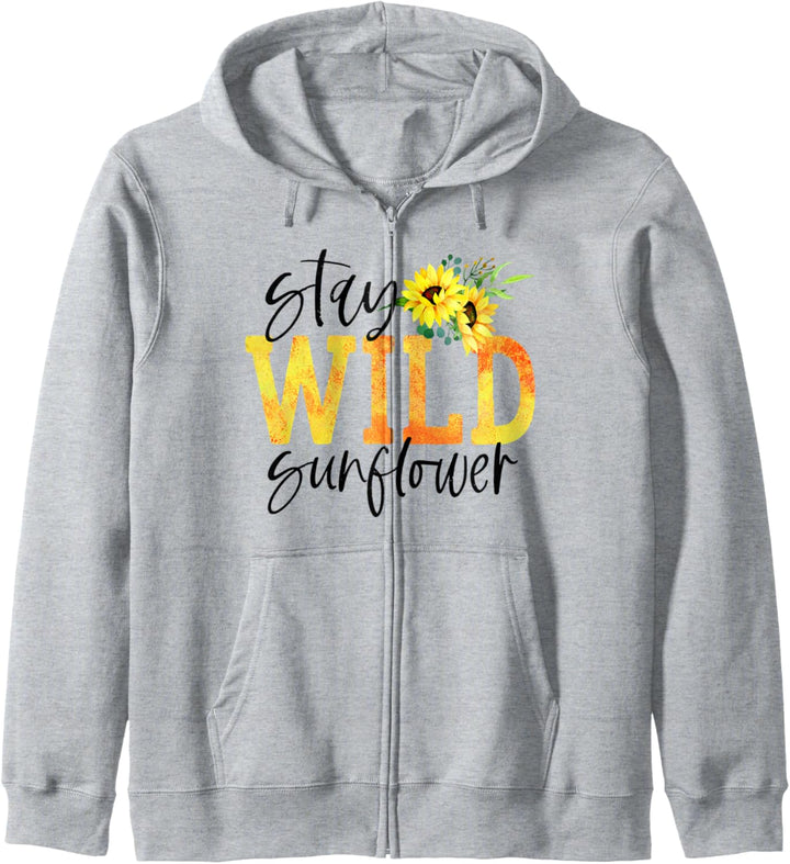 Bleib wilde Sonnenblume Kapuzenjacke